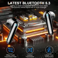 Беспроводные наушники Drsaec Bluetooth 5.3 TWS, портативные, для музыки, звонков, спорта, компактные, кейс для зарядки — фото 3