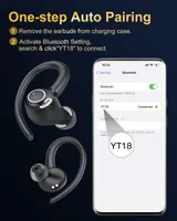 Беспроводные наушники Jesebang Wireless Earbuds, Bluetooth 5.3, белый, стерео звук, микрофон, зарядный кейс — фото 4