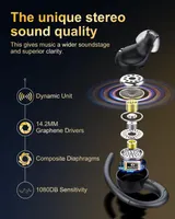 Бездротові навушники Jesebang Wireless Earbuds, Bluetooth 5.3, білий колір, стерео звук, мікрофон, зарядний кейс