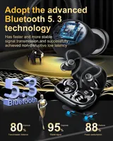 Бездротові навушники Jesebang Wireless Earbuds, Bluetooth 5.3, білий колір, стерео звук, мікрофон, зарядний кейс — фото 6