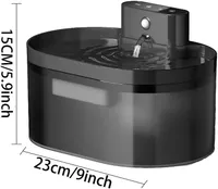 2.2L Wireless Automatic cat Drinking Fountain, Rechargeable cat Drinking Fountain, Automatic Dog Drinking Fountain with Sensor Water Dispenser — фото 2
