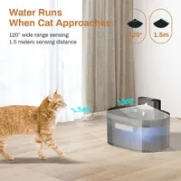 2.2L Wireless Automatic cat Drinking Fountain, Rechargeable cat Drinking Fountain, Automatic Dog Drinking Fountain with Sensor Water Dispenser — фото 8