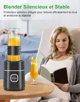 Портативный блендер-бутылка 600 мл, аккумуляторный, USB-C, 6 лезвий, для смузи, коктейлей, пюре