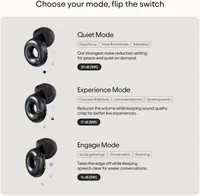 Регульовані беруші Loop Switch 2 з 3 режимами шумозаглушення (20-26 дБ) для концентрації та подорожей — фото 4