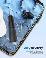 Water Flosser, Cordless Water Dental Flosser, 9 Jet Tips 5 Modes 300ML IPX7 Waterproof, Portable Rechargeable Oral Irrigator for Home Travel - Gums, Orthodontic, Braces Care - Black — фото 8