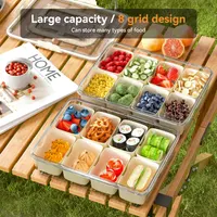 Контейнер-органайзер для закусок Dimber Snackle Box з кришкою, ручкою, 8 виделками та 2 ложками для вечірок — фото 7