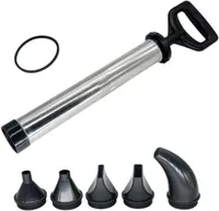 Lime cement grouting machine, manual mixing pump, grouting device with 5 interchangeable nozzles Multi-Purpose Cement Applicator for Brick Pointing/Construction/Masonry Work (Stainless steel)