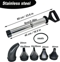 Lime cement grouting machine, manual mixing pump, grouting device with 5 interchangeable nozzles Multi-Purpose Cement Applicator for Brick Pointing/Construction/Masonry Work (Stainless steel) — фото 3