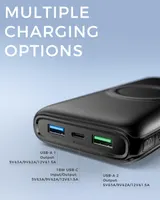 Павербанк FEELLE 26800мАг, швидка зарядка PD 18Вт та QC 3.0, 4 виходи, USB-C, портативний