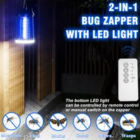 Знищувач комах з ДУ, від комарів та мух, вуличний/внутрішній, з LED-підсвіткою — фото 6