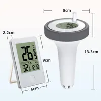 Longzhuo Pool Thermometer, Wireless Thermometer Floating Easy Read with LCD Display, Waterproof Digital Water for Swimming Pools, Spa, Hot Tub, Bath Water, Fish Pond, Aquariums