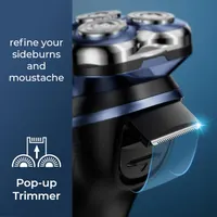 Electric Razor for Men, FitSan Wet & Dry Electric Shaver with PowerCut Blades, USB Rechargeable Razor for Men Face with Pop-up Trimmer and Travel Lock