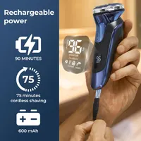Electric Razor for Men, FitSan Wet & Dry Electric Shaver with PowerCut Blades, USB Rechargeable Razor for Men Face with Pop-up Trimmer and Travel Lock — фото 5