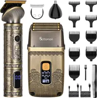 Scttomon T-Blade Hair Trimmers & Electric Shavers for Men Foil Shaver Beard Trimmer Men's Grooming Kit with Triple Blades Cordless — фото 4
