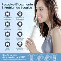 Іригатор Binicare Water Flosser, бездротовий, 5 режимів, 300мл, IPX7, портативний, для дому, білий — фото 6