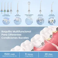 Іригатор Binicare Water Flosser, бездротовий, 5 режимів, 300мл, IPX7, портативний, для дому, білий — фото 8