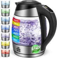 FOR ME Glass Electric Kettle 1.8 L, Temperature Control, Temperature Selection 40 °C to 100 °C, 7 Colours LED-Lighting, Warm-Keeping Function, BPA-Free — фото 6