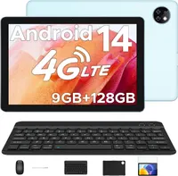 DOOGEE T10W 10 Inch Tablet with SIM Card Slot - 8000mAh Battery, 9GB RAM (4+5) + 128GB ROM, Android Tablets, Face Unlock, 5GHz WiFi, GPS, 4G Tablet with Pen/Keyboard/Mouse/Case - Blue — фото 5