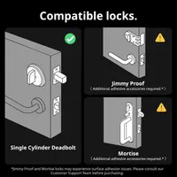 Розумний замок SwitchBot Lock Pro + Keypad Touch (Відбиток пальця), Wi-Fi, Matter, Чорний — фото 5