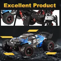Lischwert Remote Control Car, 1:18 Brushless Motor 60 km+/h, 2.4 GHz 4WD Monster RC Truck, RC Car with 2 Rechargeable Batteries for 40 Minutes — фото 4