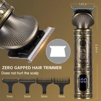 Beard Trimmer Kit Professional Hair Clipper Zero Gapped T-Blade Electric Shaver Razor Nose Body Trimmer for Men Cordless Grooming Kit 7 in 1 — фото 8