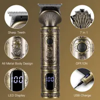 Beard Trimmer Kit Professional Hair Clipper Zero Gapped T-Blade Electric Shaver Razor Nose Body Trimmer for Men Cordless Grooming Kit 7 in 1 — фото 9