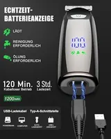 Электробритва мужская (IPX7) Роторная, Влажное/Сухое бритье, USB-зарядка, с триммером — фото 3