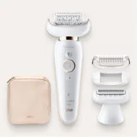 Епілятор Braun Silk-épil 9 Flex 9-002, Плаваюча головка, Wet & Dry, Білий/Золотий