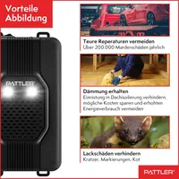 Ультразвуковий відлякувач куниць PATTLER для авто з LED спалахом, 12V/USB/AA — фото 6