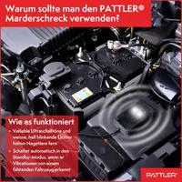 Ультразвуковий відлякувач куниць PATTLER для авто з LED спалахом, 12V/USB/AA — фото 9