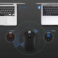 Бездротова миша Dual-Mode Без бренду (Bluetooth + 2.4G), Акумуляторна, Чорна БВ — фото 4