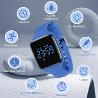 Дитячий спортивний годинник-крокомір Без бренду (Без Bluetooth), Фітнес-трекер водонепроникний БВ — фото 5