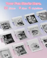 Дитячий фотоапарат HODDRCCN з друком 1080P карта 32GB 3 рулони паперу рожевий — фото 8