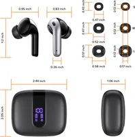 Bluetooth Headphones True Wireless Earbuds 60H Playback LED Power Display Earphones with Wireless Charging Case IPX5 Waterproof in-Ear Ear buds with Mic for TV Smart Phone Laptop Computer Sports — фото 2