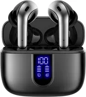 Bluetooth Headphones True Wireless Earbuds 60H Playback LED Power Display Earphones with Wireless Charging Case IPX5 Waterproof in-Ear Ear buds with Mic for TV Smart Phone Laptop Computer Sports — фото 5