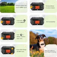 GPS електронна огорожа для собак радіус до 1000 м вібрація захист тварини тренувальна БВ — фото 4