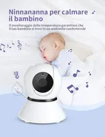 Baby Monitor 3.5-inch Video Baby Monitor with Camera Infrared Night Vision Temperature Display Lullaby Function 2-Way Talk Feeding Alarm Clock