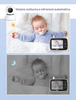 Baby Monitor 3.5-inch Video Baby Monitor with Camera Infrared Night Vision Temperature Display Lullaby Function 2-Way Talk Feeding Alarm Clock — фото 3