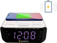 Радіо будильник Sunstech Bluetooth FM USB бездротова зарядка 5W годинник настільний — фото 4