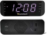 Радио будильник Sunstech Bluetooth FM USB беспроводная зарядка 5W часы настольные — фото 2