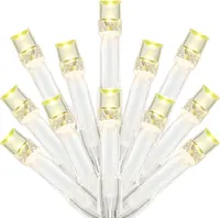 Гірлянда 300 LED теплий білий, 100 футів, 5мм, широкий кут, 8 режимів, адаптер, святкова