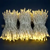 Гірлянда 300 LED теплий білий, 100 футів, 5мм, широкий кут, 8 режимів, адаптер, святкова — фото 2