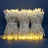 Гірлянда LED вулична 30 м, 300 світлодіодів, тепле біле світло, 8 режимів, вологозахищена — фото 6