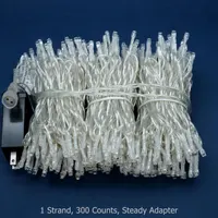 Гірлянда LED вулична 30 м, 300 світлодіодів, тепле біле світло, 8 режимів, вологозахищена — фото 7