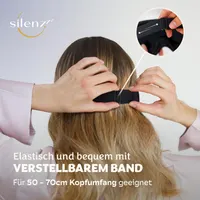 Маска для сна SILENZZZ® 3D, черная, для женщин и мужчин, удобная, мягкая — фото 8