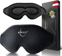 Маска для сну SILENZZZ® 3D, чорна, для жінок та чоловіків, зручна, м'яка — фото 9