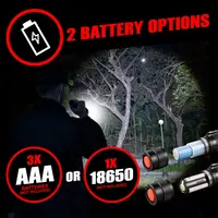 Тактический фонарь GearLight LED S2000, 5 режимов свечения, мощный, водонепроницаемый — фото 4