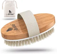 Lebrüke® Dry Brushing Body Brush - Natural Bristles - for Flawless Skin, Cellulite Treatment & Blood Circulation