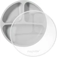 Набор силиконовых тарелок PandaEar 3 шт. на присоске с крышками, секционные, для прикорма, детей и малышей, Нескользящие — фото 2