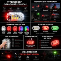 Drone Strobe Light For DJI Mini 4 Pro Night Flight Anti-collision Light Modes Blinking LED Flash For DJI Mini 4 Pro Accessories — фото 5